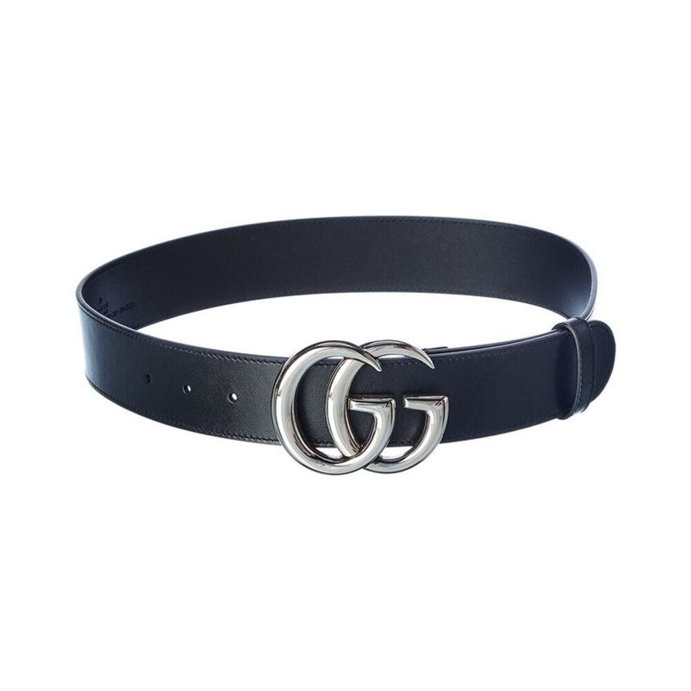 Gucci Gg Marmont Leather Belt, Black